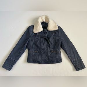 Bernardo Faux Leather Moto Jacket kids Sz.10/12